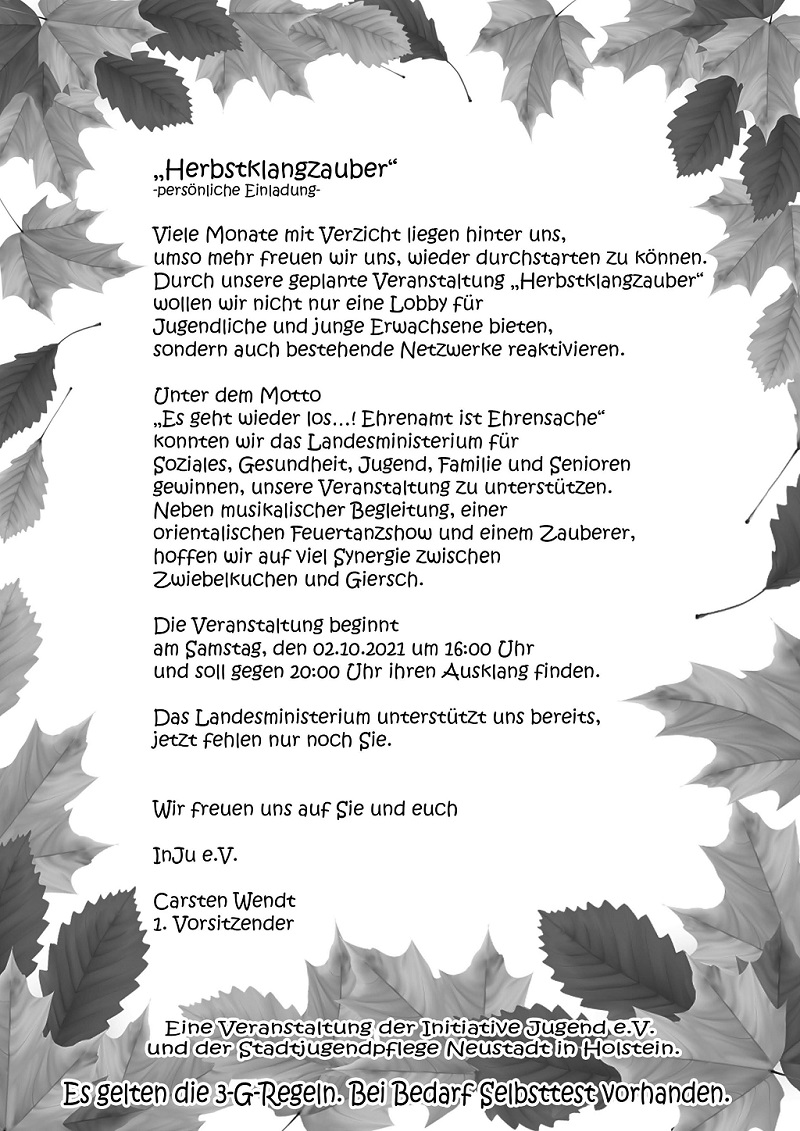 Einladung Herbst